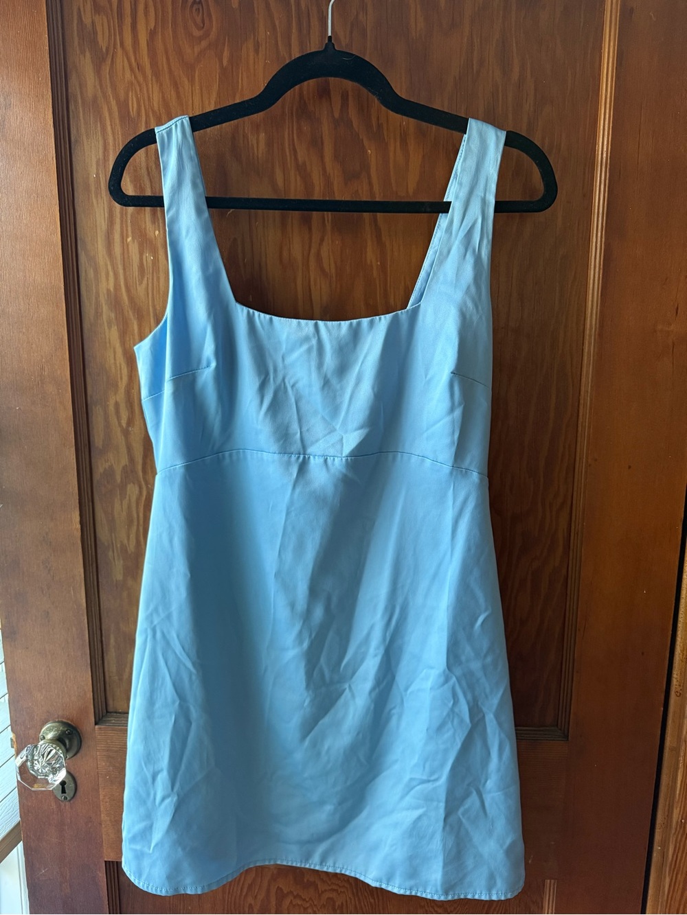 Lulu’s Light Blue Square Neck Sleeveless Mini Dress
